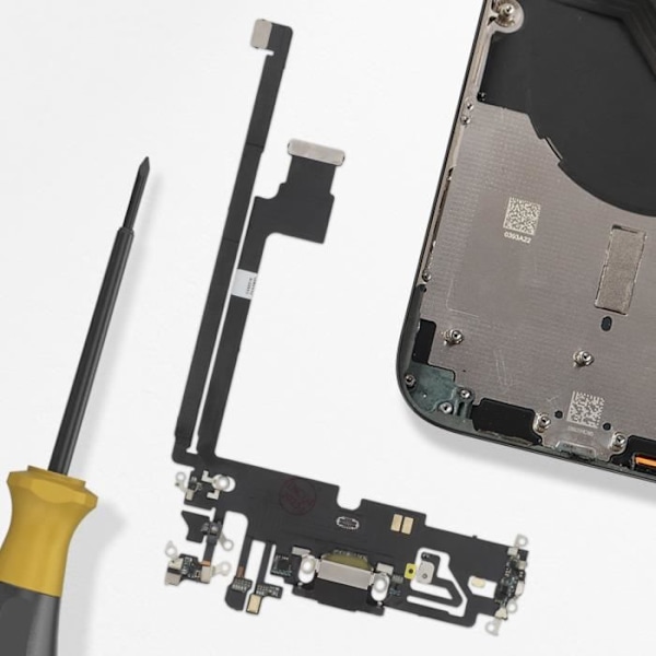 Lyn- og mikroopladningsstik til iPhone 12 Pro Max Sort Svart