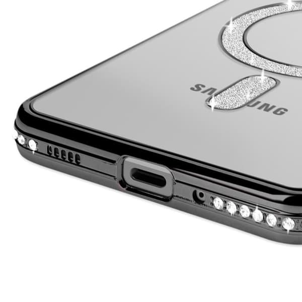 Coque - Samsung - Galaxy A16 - Diamant - Strass - MagSafe - Sort Svart