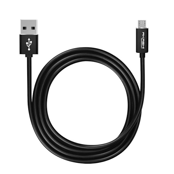 USB til Micro-USB Opladning og Synchronisering 1m Akashi Sort Svart