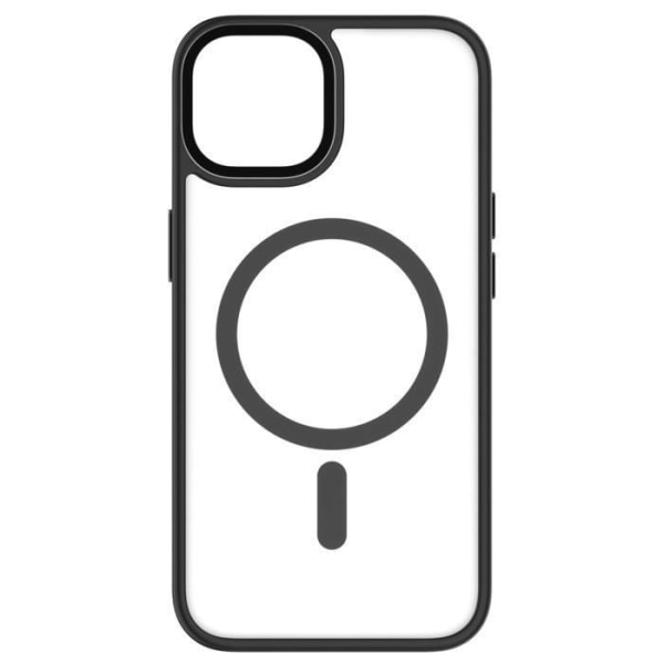 Skal till iPhone 14 Hybrid Soft med Snap MagSafe QDOS-kompatibel svart