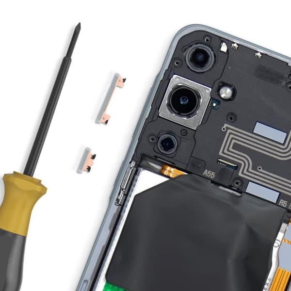 Strøm- og lydstyrkeknap til Samsung Galaxy A55 Blue