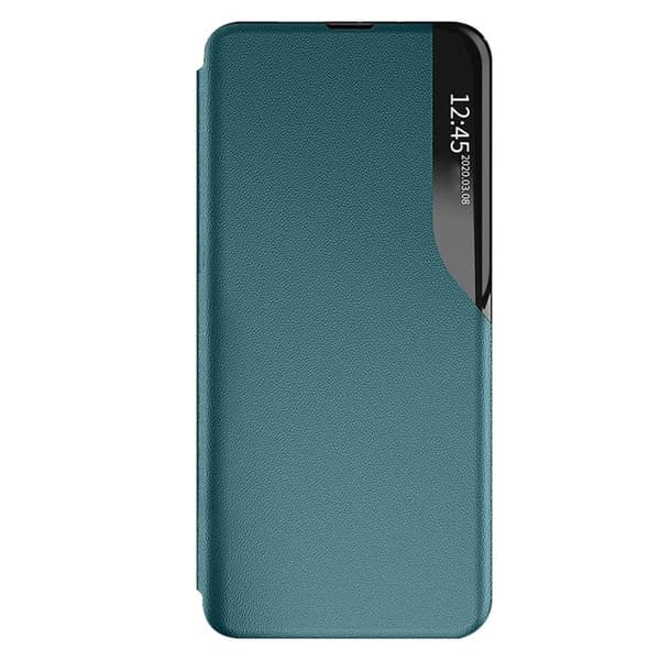 Flip Cover til Galaxy A27 Bi-Materiale Design med Støttefunktion Mørkegrøn Grön