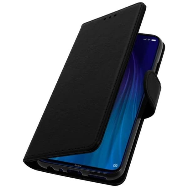 Folio-etui - AVIZAR - Xiaomi Redmi Note 8 - Heldeksel - Videostøtte - Sort Svart