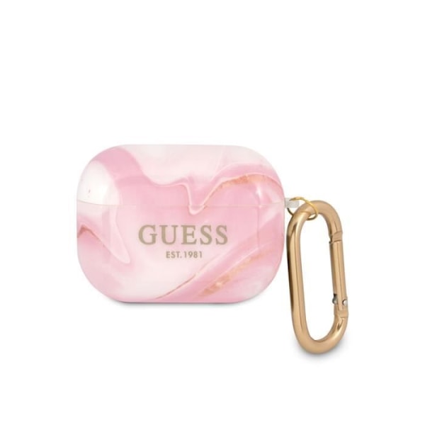 Etui til Airpods Pro New Marble Anti-shock Guess Champagne pink Rosa