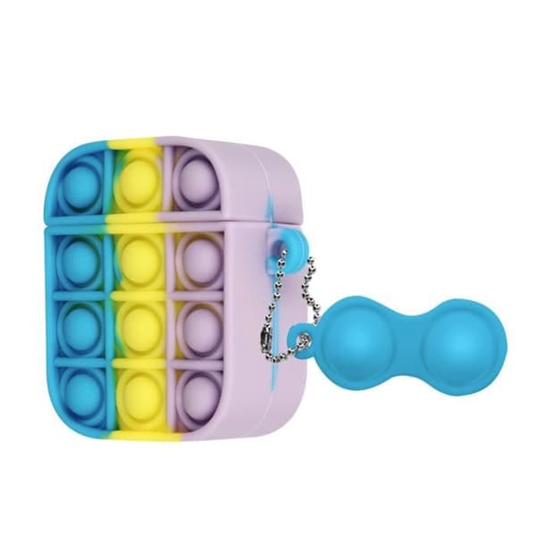 Coque Airpods - Apple - Bubble Pop - Silikone - Multifarvet - Boblebeskyttelse Blå