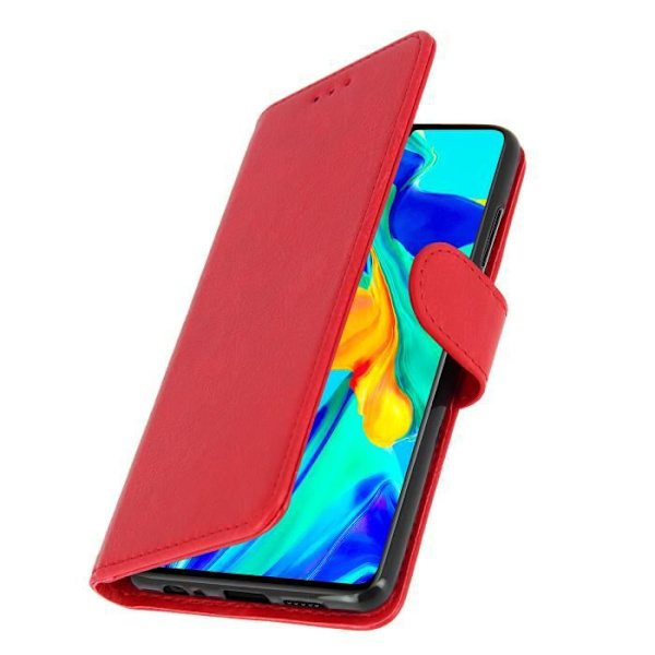 Lompakkokotelo - AVIZAR - Huawei P30 - Silikoni Geeli - Punainen - Videotuki Röd