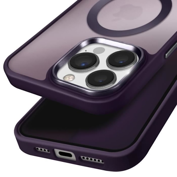 Coque MagSafe til iPhone 13 Pro Mat Frostet Bagkant Lilla Lila