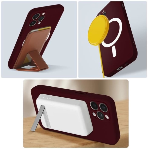 iPhone 12 Pro MagSafe -kotelo, Burgundy Magsafe -kotelo