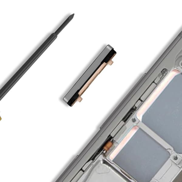Original Volymknapp för Galaxy S24 / S24 Plus Service Pack Samsung Silver Grå