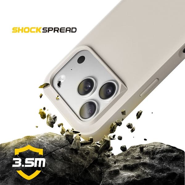 Skal för iPhone 17 Pro Max Modell SolidX Stötsäker 3.5 m med Elegant Design Rhinoshield Beige beige