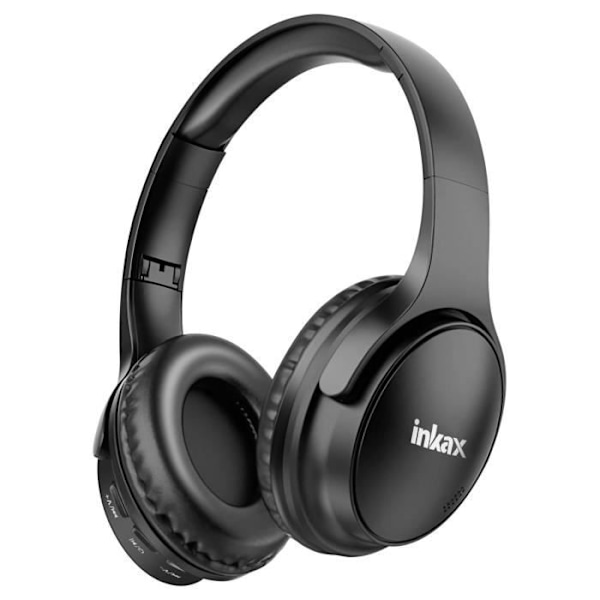 Fällbara Bluetooth-h hörlurar med inbyggd mikrofon Inkax svart Svart