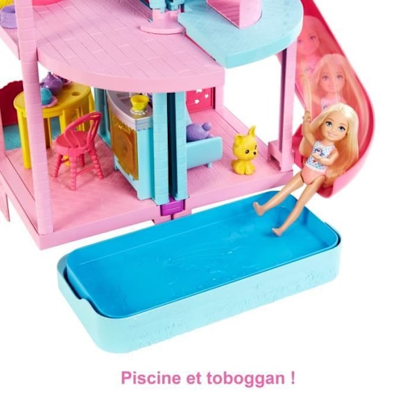 Barbie®-Chelsea House, 50 cm, dyr og mere end 15 tilbehør HCK77 Flerfärgad