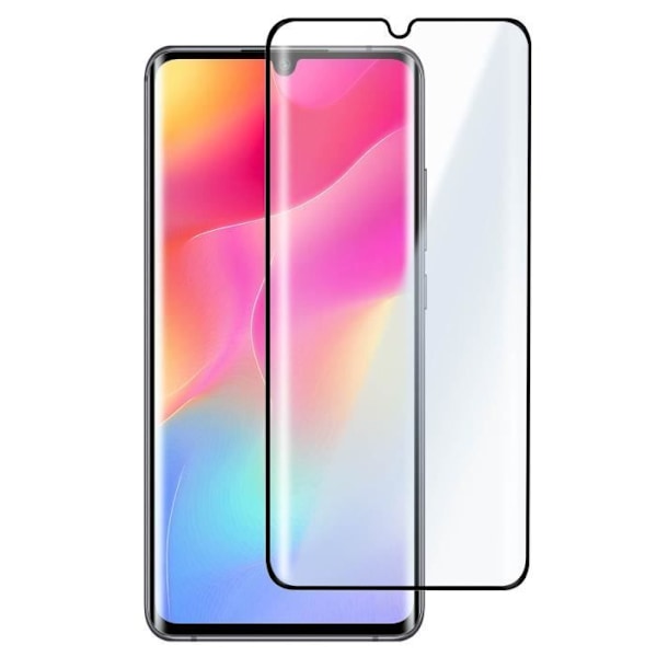 Film skærm - AVIZAR - Xiaomi Mi Note 10 Lite - Hærdet glas 9H - Fuld beskyttelse - Buet Svart