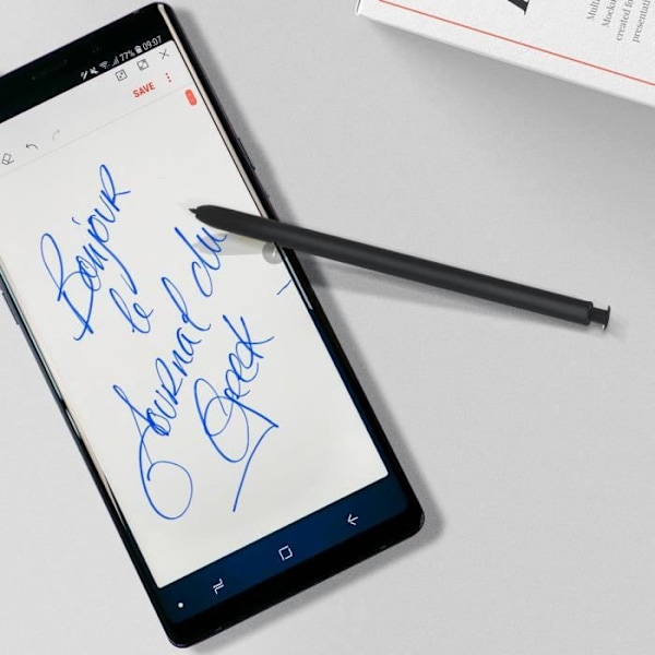 Stylus - AVIZAR - Samsung Galaxy Note 9 - Fin spids - Blød spids - Sort Svart