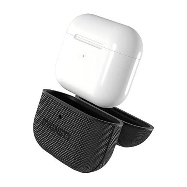 CYGNETT TEKVIEW POD Beskyttelsesetui til AirPods 3. generation - Sort - Trådløs opladning - Skridsikkert stof Svart
