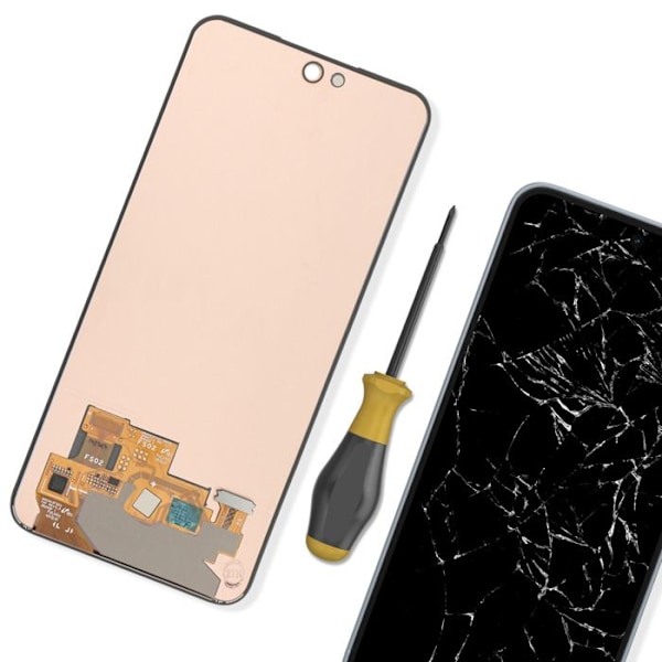 LCD-näyttö ja kosketuslasi Samsung Galaxy A55:lle Original Samsung Black Svart