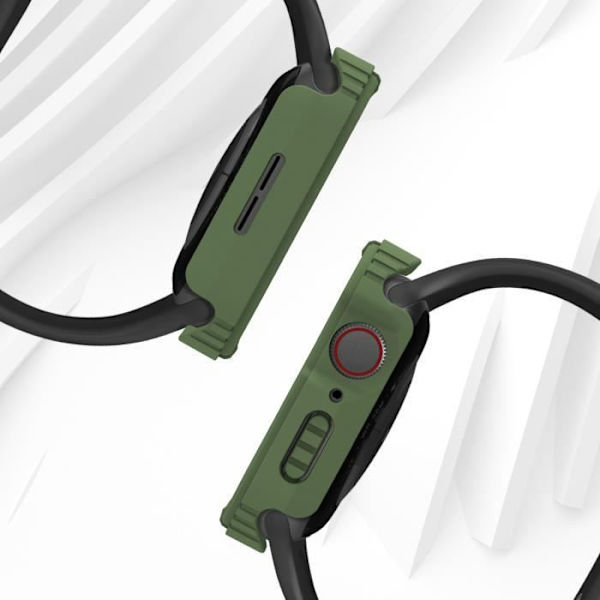 Fuld hærdet glasbeskyttelse til Apple Watch Series 6/5/4/SE 44 mm - AVIZAR - Khaki - Polycarbonat - Grøn Grön