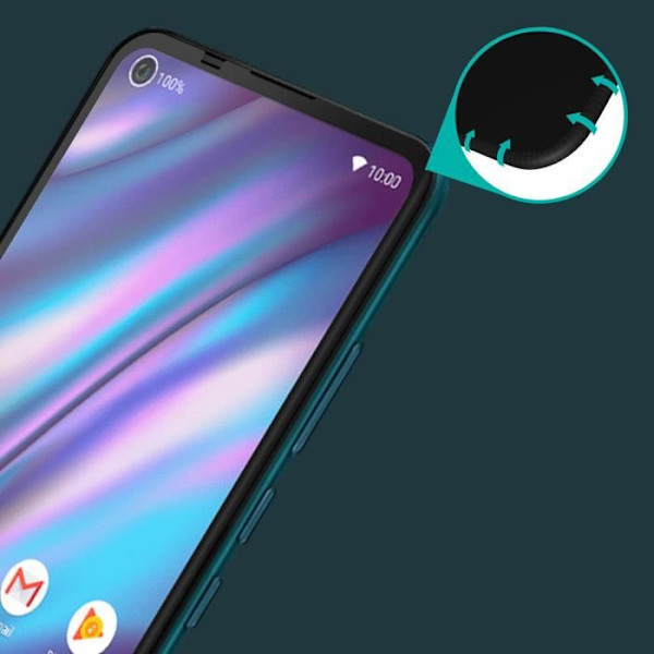 Beskyttelsesfilm - Wiko - View 5 / 5 Plus - Hærdet glas 9H - Fuldt dække - Sort Svart
