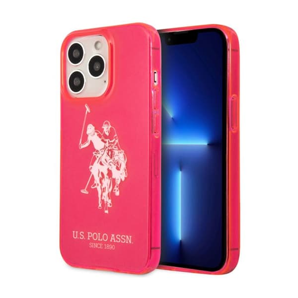 Skydd för iPhone 13 Pro Max - U.S. POLO ASSN - Silikon - Rosa - Stötsäker - Elegant Rosa