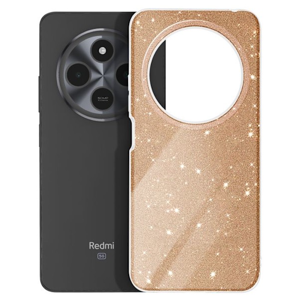 Glitrende Stødabsorberende Cover til Xiaomi Redmi 14C i Guld Gul