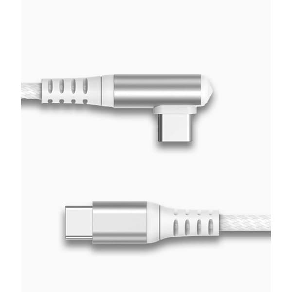 USB-C - USB-C - FORCE POWER - Lite - 60W - 2m - 90° kulma Grå