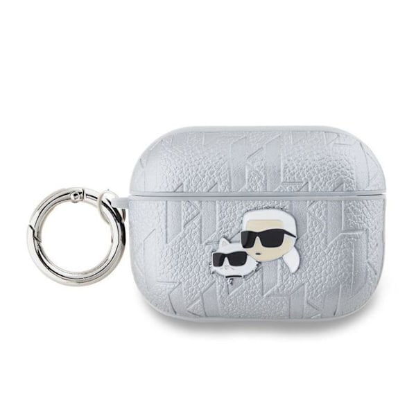 Beskyttelsesskal - Karl Lagerfeld - KLAP2PGKCPS - Premium PU læder - Sølv - Prægede design af Karl og Choupette Silver