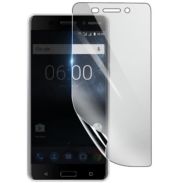 Skærmbeskyttelse - 3MK - Nokia 6 - Hydrogel Stødabsorberende - Transparent - Stød- og ridsebestandig Transparent