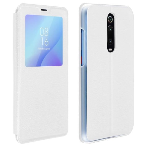 Cover Xiaomi Mi 9T Fodral Display Fönster Fullt skydd Vit