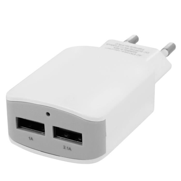 Universal nätladdare Två USB 3.1A-uttag - AVIZAR - Samtidig laddning