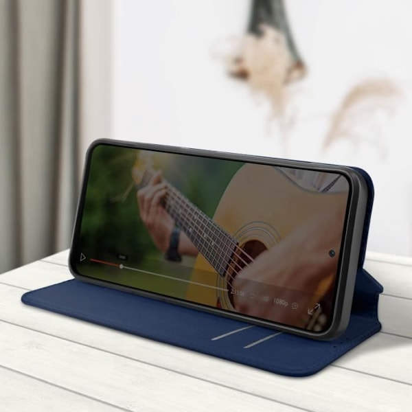 AVIZAR Case til Sony Xperia XZ2 - Kortholder, Video Support, Magnetic Flip - Midnight Blue Blå