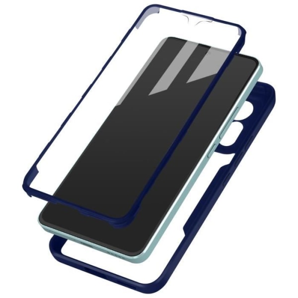 Fodral för Xiaomi 12 Lite Stötsäkert plexiglas bak och framkant av polymerkontur blå