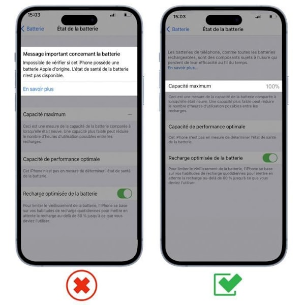 Litiumioniakku iPhone 15:lle - AVIZAR - BAT-BMS-15R - Kapasiteetti 3349mAh - Musta Svart