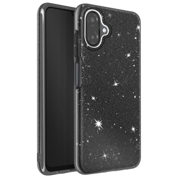 Cover til Galaxy A07 Bi-Materiale Design og Glitrende Finish Sort Svart