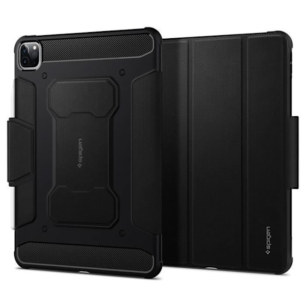 Étui iPad Pro 11 2020 - Spigen - Rugged Armor Pro - Svart - Hård Skal - Ställfunktion Svart