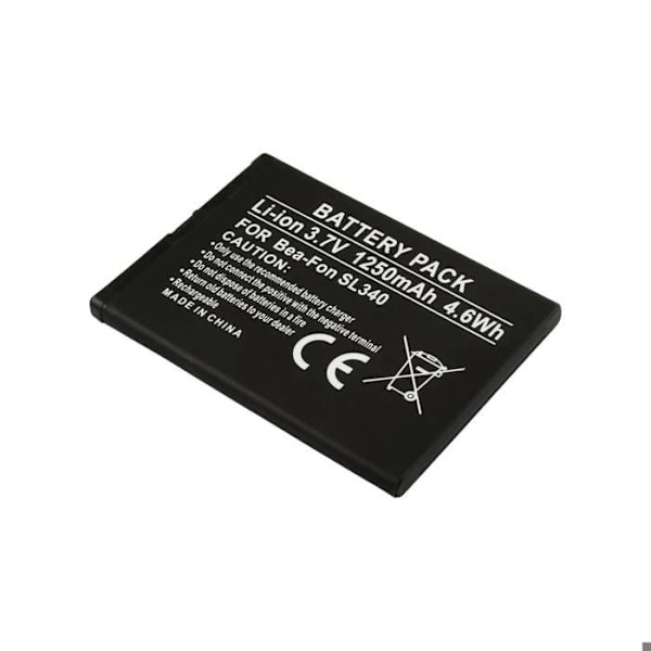 Batteri til erstatning for Bea-Fon SL340 3.7V 1250mAh Li-ion