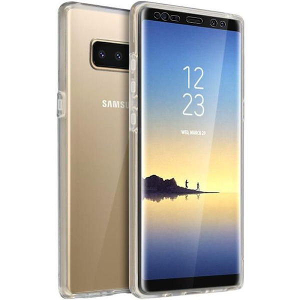 Skyddsfodral - Galaxy Note 8 - Transparent - Silikon - Polykarbonat - Ultra-tunn Transparent
