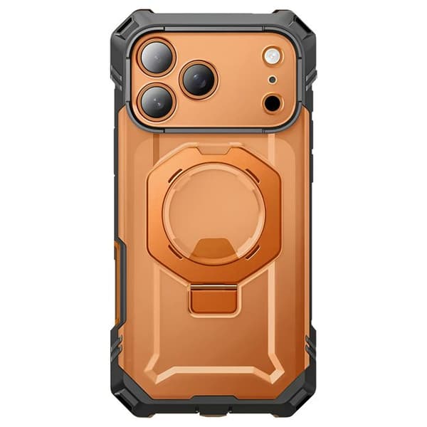 MagSafe-cover - SUPCASE - iPhone 17 Pro Max - Stødabsorberende 4,5m - Rotérbar stativ - Orange Orange