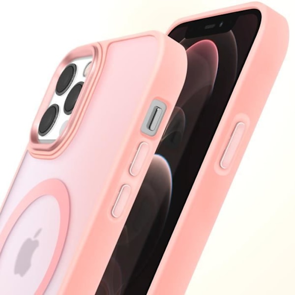 MagSafe-kuoret iPhone 12 Pro:lle ja 12, Mattapintainen Rose-kontuuri Rosa