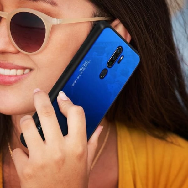 Suojakuori - Oppo - A5 2020/A9 2020 - Liukuväri - Kiiltävä - Jäykkä Blå