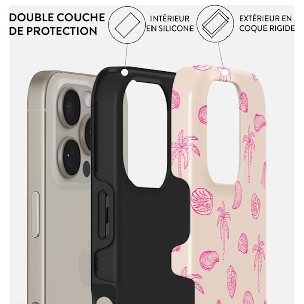 iPhone 16 Pro Max MagSafe Tough Antichoks Kuori Malli Beach Please Burga Rose Beige