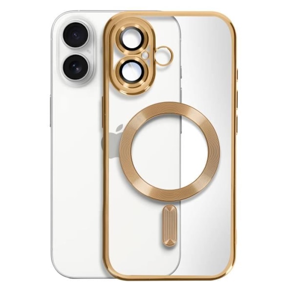 MagSafe Fodral för iPhone 16 Silikon Guld Chrome Contour Gul