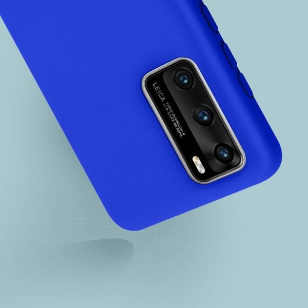 Huawei P40 Case Silikone Semi-stiv Soft Touch Finish Blå