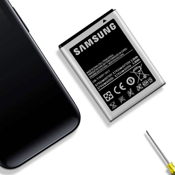 1200 mAh akku Samsung Mini - AVIZAR - EB494353VU - Lithium Ion - Musta - 3,7 V Svart