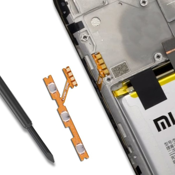 Näppäimistön virtapainike ja äänenvoimakkuuspainike Xiaomi Redmi 9A:lle ja 9C:lle musta Svart