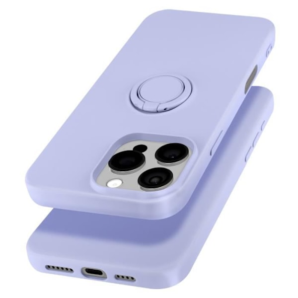 Cover til iPhone 16 Pro Ring Holder Fleksibel Silikone Lilla Lila