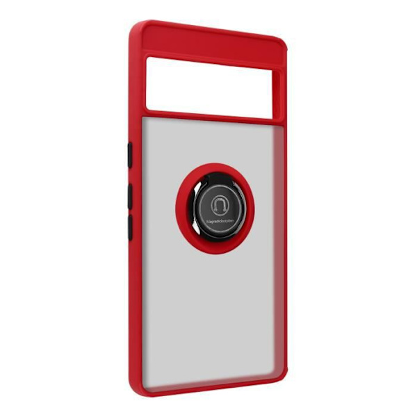 Cover til Google Pixel 7 Pro Bi-materiale Metal Ring Video Support Rød