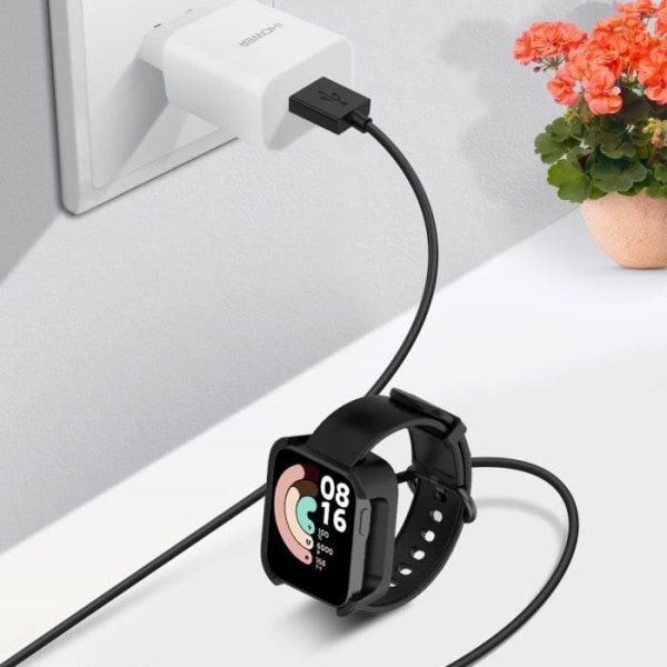 Magneettinen latauskaapeli Xiaomi Mi Watch Lite Redmi Watchille - AVIZAR - Musta - Pikalataus