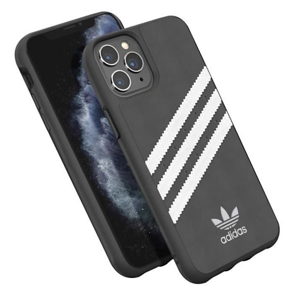 Cover til iPhone 11 Pro Max Raised Edges 3 Stripes Adidas Hvid/Sort
