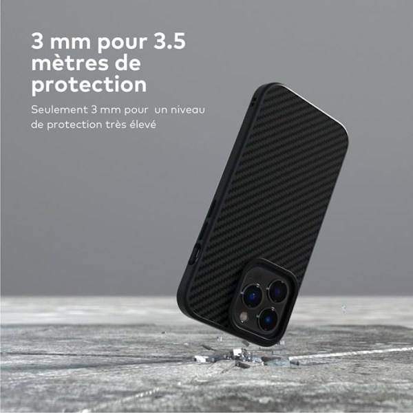 RhinoShield-fodral för [iPhone 14] | SolidSuit - Officiell licens One Piece Shock Absorption - Svart - Sökes