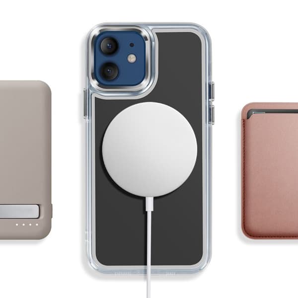MagSafe-cover til iPhone 12 / 12 Pro Ultra Forstærket Bi-materiale Sort Svart